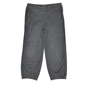 OSKA Wide-Leg Lantern-Cut Ankle Jeans Charcoal Grey Denim Size 3 (US 10/12)